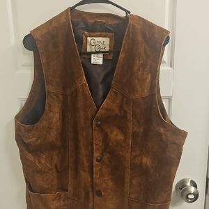 Cripple Creek Men's Brown Suede Vest